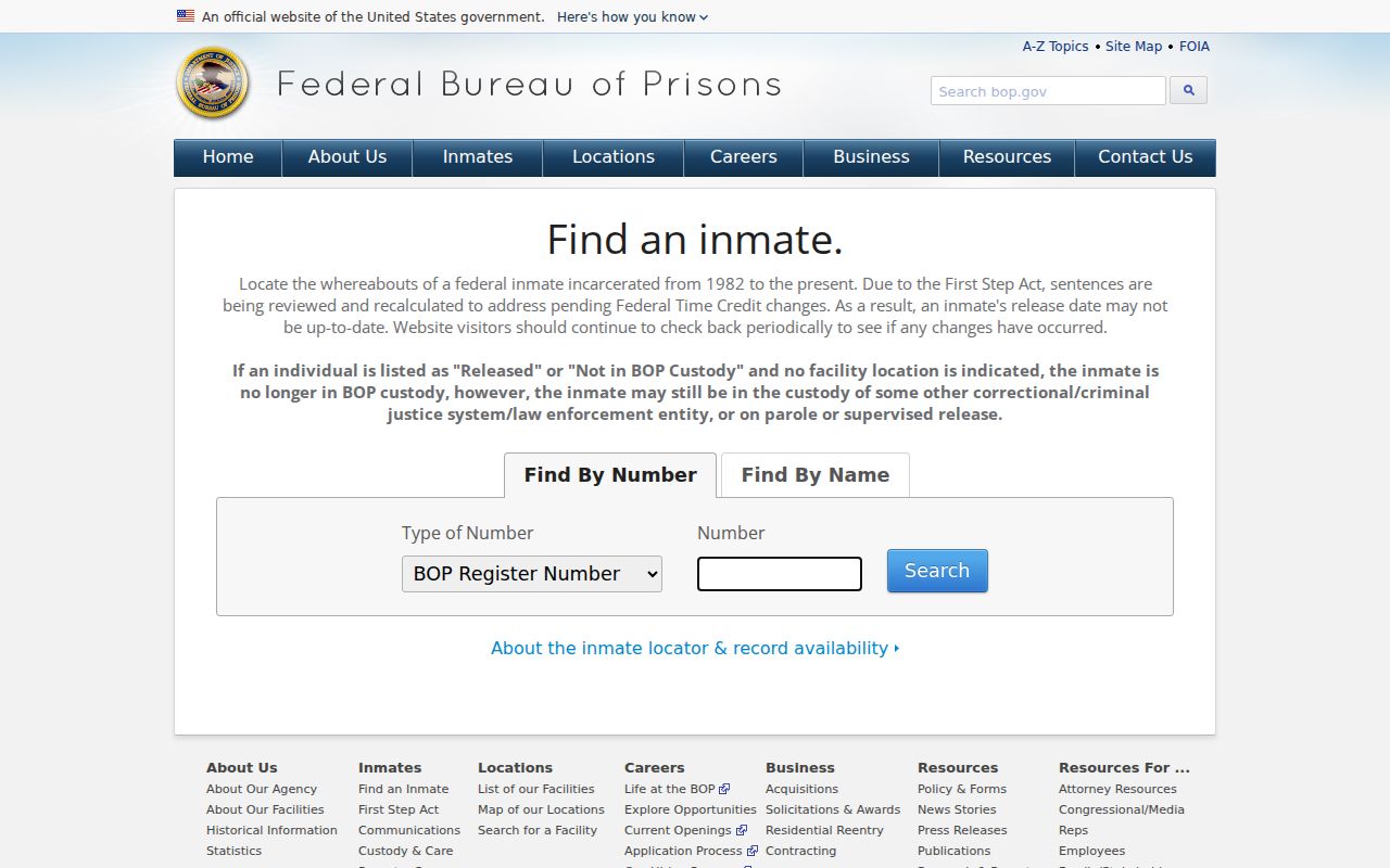 Iberville Parish arrest lookup federal Bureau of Prisons locator
