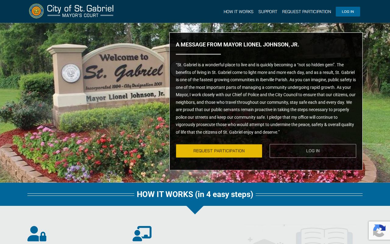 St. Gabriel criminal records Mayor's Court traffic portal