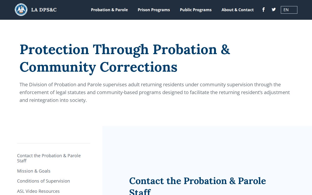 St. Gabriel criminal records Louisiana probation and parole source