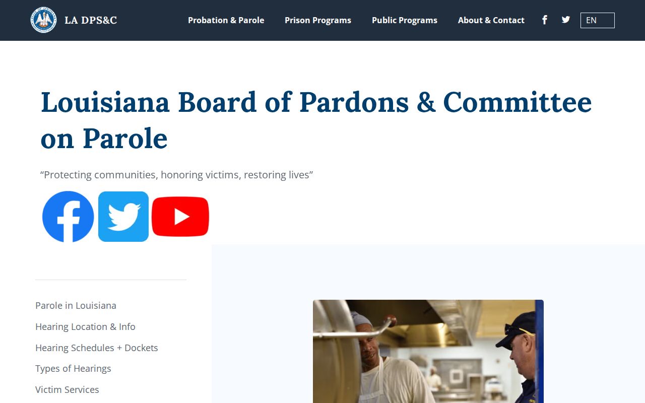 White Castle criminal records Louisiana pardons and parole source